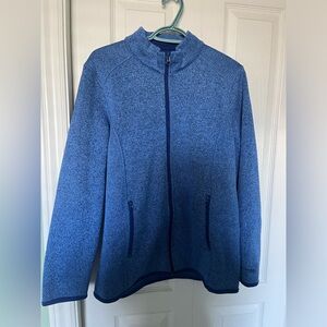 NWOT blue zip-up sweater women’s